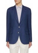 BRUNELLO CUCINELLI | 亚麻平驳领单排扣西装外套 | 男士 |