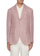 BRUNELLO CUCINELLI | 格纹平驳领单排扣西装外套 | 男士 |